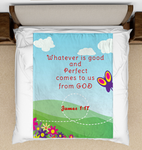 Load image into Gallery viewer, Small Mink Fleece Blanket James 1:17 (30 x 40)