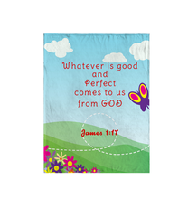 Load image into Gallery viewer, Small Mink Fleece Blanket James 1:17 (30 x 40)