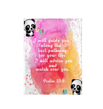 Load image into Gallery viewer, Small Mink Fleece Blanket Psalm 32:8 (30 x 40)