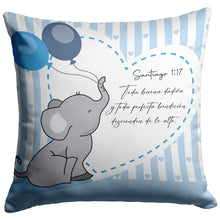 Load image into Gallery viewer, Almohadas en español   Santigo 1:17 elefante  niño
