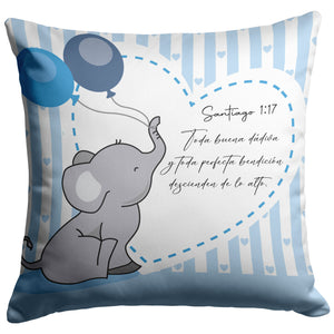 Almohadas en español   Santigo 1:17 elefante  niño
